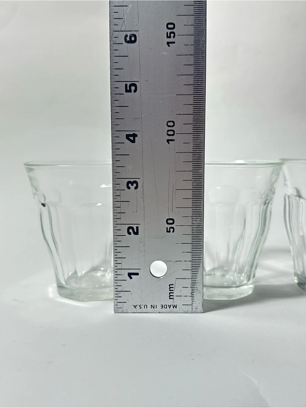 3 Vintage Duralex Picardie Glasses Clear 3.25” 8.4cm 20cl 6.75 oz Made In France